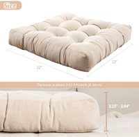 Gros pas cher grand carré extérieur coussin de chaise coussin de sol grand velours côtelé maison Tatami oreillers lombaires et coussins de siège