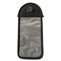 Grande pochette magnétique pour téléphone avec fenêtre transparente, design verrouillable, aiguille dissimulée, anti-vol, pochette de rangement pour téléphone portable