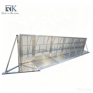Barrière de contrôle de foule en acier inoxydable à prix réduit pour événements, type rampe de câbles, utilisée pour la gestion des câbles lors de concerts - Product Image 1