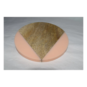 Sous-verres ronds faits à la main de style luxueux en bois et résine de haute qualité, personnalisables, pour la décoration de table, exportateurs - Product Image 1