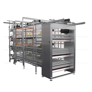 Automated Poultry Farm Chain Type Battery Cages For Harvesting Broiler Chicken Automatically Take Out Chicken System