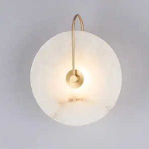 Marmo spagnolo lampada da parete originale ecologico camera da letto da letto soggiorno appesa a parete illuminazione nera dorata