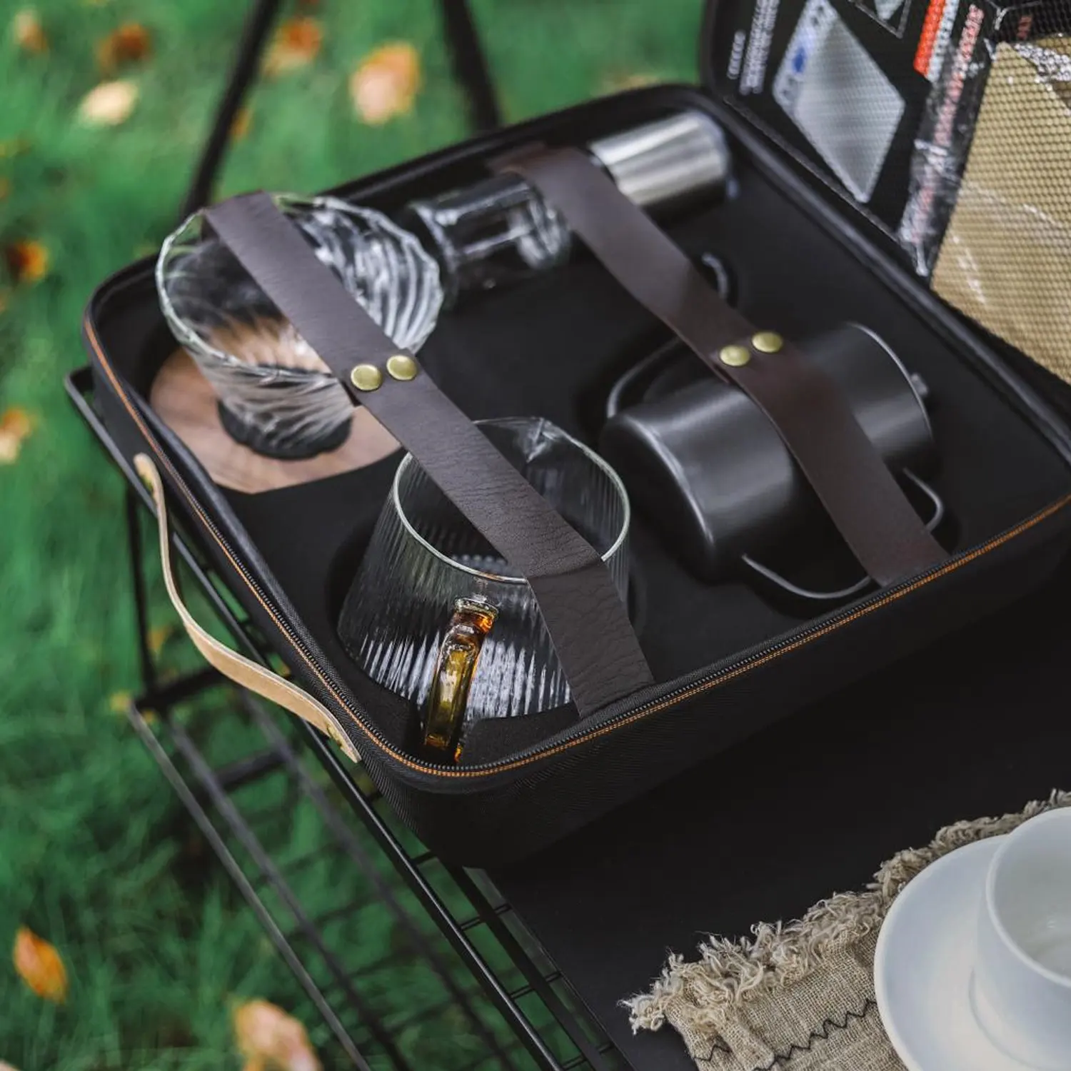 Túi xách mới đổ qua cà phê công cụ Quà Tặng Kit với máy xay thanh lịch trà & cà phê thiết lập cho ramadan & Beyond
