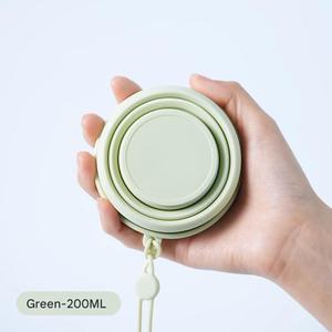 Gobelet pliable en silicone personnalisable - 200 ml - Qualité alimentaire - Lavable au lave-vaisselle - Conservation de la chaleur pendant 6 à 12 heures - Pour le camping, la salle de sport, les voyages - 1 pouce - Product Image 3