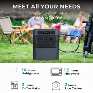 Oukitel BP2000E PRO Portable Power Station LiFePO4 UPS 3300W 3600W Portable <b>Solar</b> <b>Generator</b> 2048Wh Power Station - Product Image 6