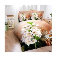Tissu en polyester de luxe à imprimé numérique floral 3D, couverture de couette pour édredon, nouveauté