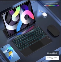 Compatible avec le combo clavier-souris ergonomique sans fil éclairé, contrôle tactile, tablettes rechargeables