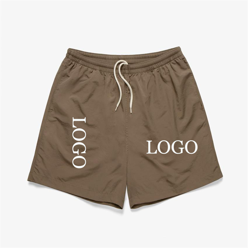 Fashion street wear 7 inch custom logo oversized blank mens nylon pants shorts