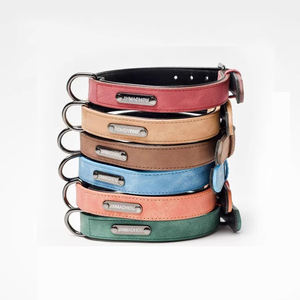 Wholesale Custom Logo Adjustable <b>Dog</b> <b>Leather</b> <b>Collar</b> - Product Image 1
