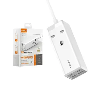 LDNIO new arrival SK1495 2500W Tabletop Power Strip +UK plug 2 USB-C & 2 USB-A 65W high power support travel usb power socket