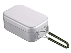 Kit de cuisine de camping portable en aluminium avec poignée pliable et couvercle - Product Image 1