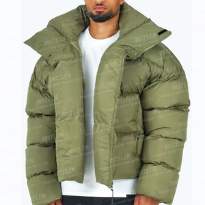 Custom Designer Streetwear ultra <b>Light</b> Duck Goose Fabric Quilted Padded Bomber Bubble Down <b>Jacket</b> Oversized Winter <b>Puffer</b> <b>Jacket</b> - Product Image 4