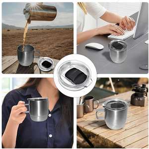 6oz Magnetic Replacement Lid <b>Sliding</b> <b>Plastic</b> Magnet Cover Universal Fit for 8oz 10oz Stainless Steel Insulated Water Bottle - Product Image 3
