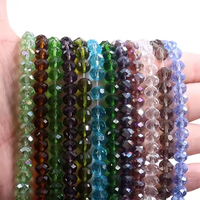 Vente en gros directe d'usine 6x8mm imitation perle cristal perle brin cristal de roche perle bracelet pour la fabrication de bijoux