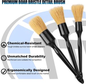 Kit de 8 brosses pour roues et pneus, brosses de nettoyage de jantes flexibles et durables - Product Image 3