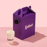 Dispensador de Bebidas de 1 Galón con Bolsa Impresa Personalizada, Caja de Café de Cartón Ecológica con Grifo para Cafetería