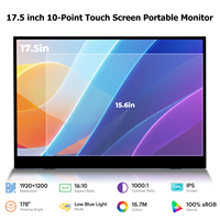 Großhandel 17,5 Zoll FHD 1920*1200 Tragbarer Touchscreen-Monitor 10-Punkt IPS Dual Type-C HDMI mit Ständer