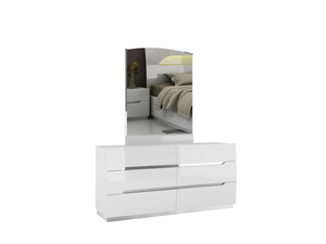 Ensemble <span class=keywords><strong>de</strong></span> meubles <span class=keywords><strong>de</strong></span> chambre à coucher en bois <span class=keywords><strong>avec</strong></span> <span class=keywords><strong>tête</strong></span> <span class=keywords><strong>de</strong></span> <span class=keywords><strong>lit</strong></span> LED et rangement à vérins hydrauliques, finition laquée blanche moderne, 4 ou 5 pièces, taille King Size, pour hôtel - Product Image 3