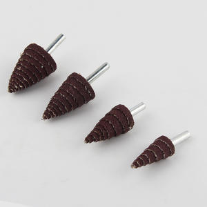 Cabezales de Pulido Espirales Cónicos con Vástago, Impulsores Abrasivos Metálicos con Vástago Puntiagudo para Pulido y Rectificado - Product Image 1
