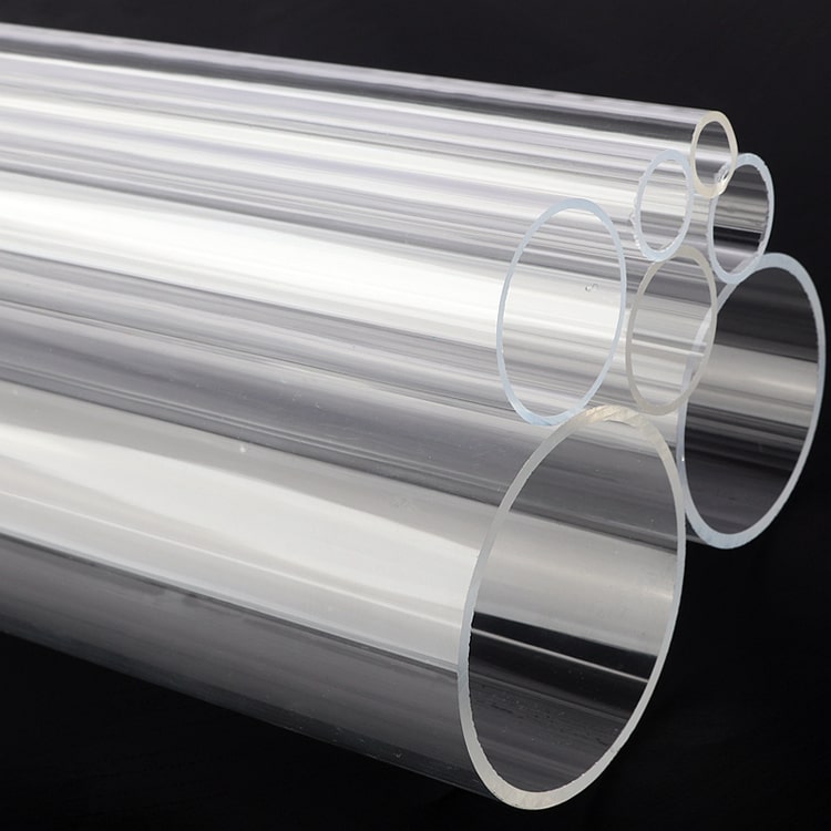 Tube Transparent en plexiglas dur, taille personnalisée, épaisseur, tube en plastique extrudé, tube Transparent en acrylique Transparent