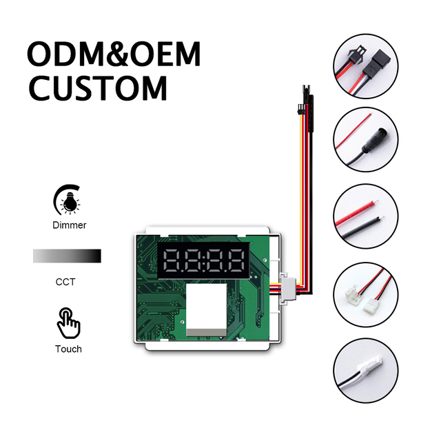 12V 5A 60W Single Key Touch Dimmer Switch Capacitive Sensor Bathroom Mirror Time Temperature Display Smart Inductive Switches