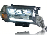 Conjunto de Faros Delanteros LED Modificados para Toyota Land Cruiser 2016-2021, Repuesto de Faros, Suministro de Fábrica, Piezas de Automóvil -- Un Par