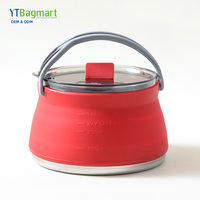 Pliable Camping Silicone Cook Pot Voyage Pliable Bouilloire Théière