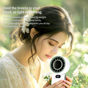 Mini Ventilador Plegable Portátil con Altavoz, Ventilador de Enfriamiento para el Hogar, Oficina, Escritorio, Mesa, Uso en Exteriores, 6000 mAh, Ventilador de Mano Portátil de Larga Duración - Product Image 2