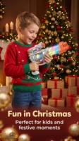 Pistolet Mitrailleur Jouet Électrique Lumineux et Sonore en Plastique pour Enfants, avec Effets Sonores et Lumineux, Cadeau d'Anniversaire pour Garçons de 5 à 7 Ans