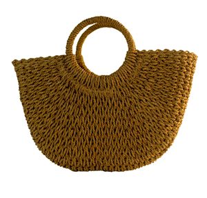 <span class=keywords><strong>Borsa</strong></span> Casual <span class=keywords><strong>a</strong></span> forma di <span class=keywords><strong>luna</strong></span> della foresta con fodera in poliestere stile alla moda <span class=keywords><strong>borsa</strong></span> in tinta unita intrecciata <span class=keywords><strong>a</strong></span> mano semplice all'ingrosso - Product Image 6