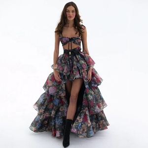 OUDINA francés dulce bordado malla Color sólido <span class=keywords><strong>pastel</strong></span> vestido plisado <span class=keywords><strong>cumpleaños</strong></span> señoras elegantes vestidos largos <span class=keywords><strong>de</strong></span> fiesta - Product Image 1