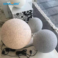 Boules de marbre LED à 16 couleurs changeantes avec télécommande, angle de faisceau de 360°, personnalisables, D10-80CM, en plastique PE pour utilisation en extérieur