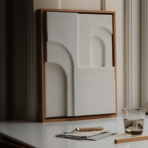 Français crème vent 3D Simple géométrie <span class=keywords><strong>grès</strong></span> peinture peinte à la main porche suspendu toile décorative Texture avancée toile - Product Image 2
