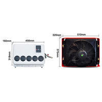 Climatiseur de stationnement à fréquence variable DC 12V/24V pour mini-camion avec écran LCD