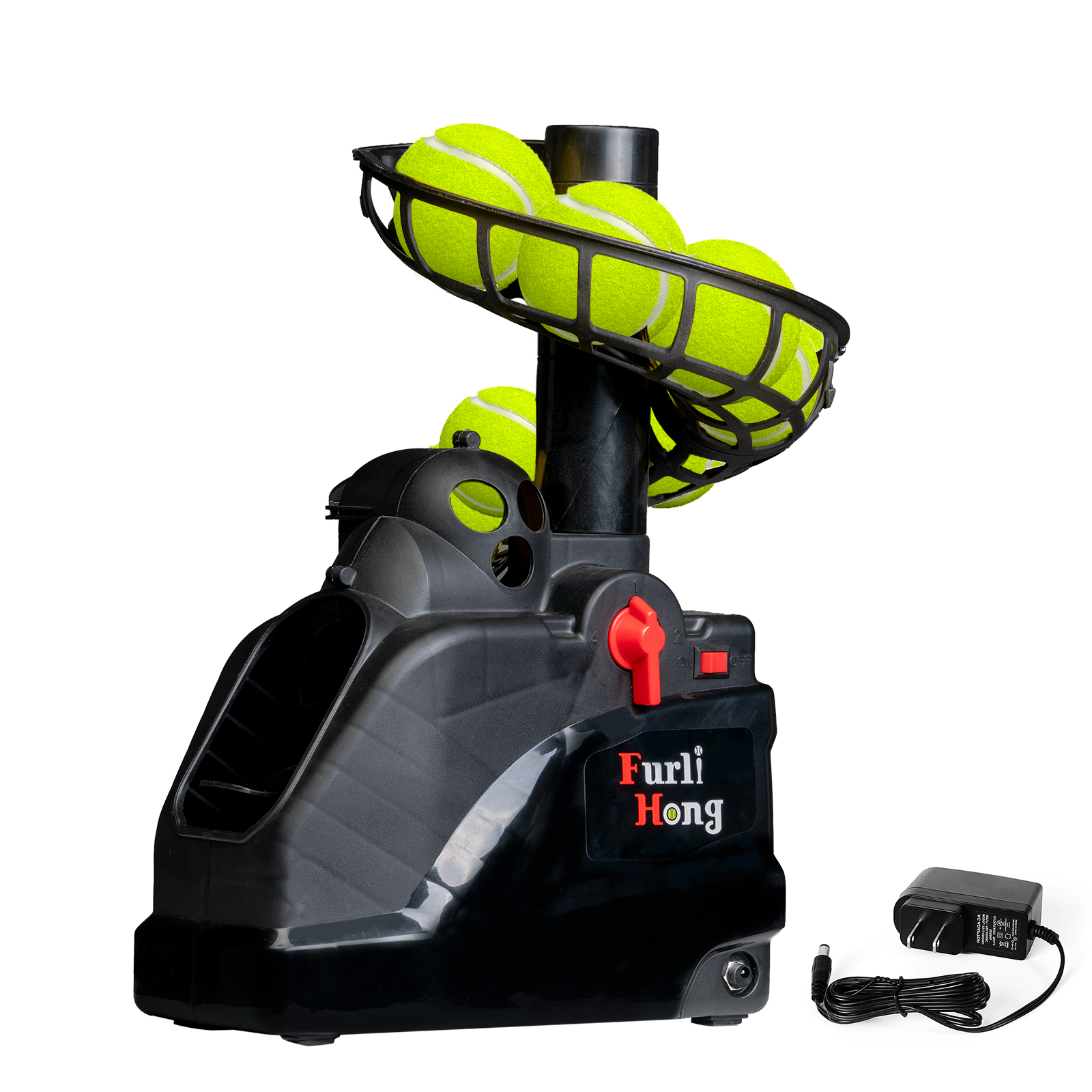 Furlihong 6802BH 2 in 1 Baseball & Tennis Ball Launcher Machine, Adjustable Launching Angle, Speed and Interval