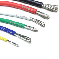 Fil Awg 2/4/6/8/10/12/14/16/18AWG 600V 100m 200m câble chauffant en caoutchouc de silicone fil de cuivre étamé électrique Super Flexible