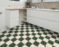 Décoration écologique pour la maison, carreaux de sol autocollants 3D en forme de carreaux de métro verts, autocollants adhésifs pour crédence de cuisine