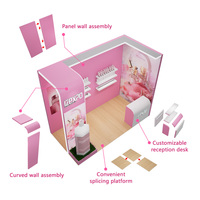 IZEXPO Stand d'exposition modulaire portable pour cosmétiques, construction rapide en 30 minutes, logo personnalisé, stand de salon professionnel personnalisé