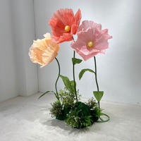 Produit chaud Lot de 7 fleurs en papier artificielles géantes pour la décoration d'événement de mariage Poids 1kg
