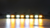 Luces de Emergencia Amarillas y Blancas para Vehículos, 96 LED, Luces de Emergencia para Tablero, Luces Estroboscópicas para Parabrisas Trasero, Luces de Advertencia Intermitentes de Seguridad