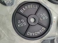 Ensemble de plaques de poids en fonte recouvertes de caoutchouc - Disques de musculation robustes pour l'entraînement à domicile