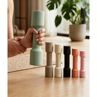 Haltères ergonomiques en silicone écologiques avec logo personnalisé, haltères de musculation pour la maison, le yoga, le pilates, petits haltères en forme de I