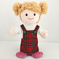 Marionnette à main de style familial en peluche jouet éducatif drôle pour bébé avec peluche à six caractères remplie de coton PP
