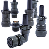 Conector de Alimentación de Alta Calidad de Aluminio MIL-C-5015 10SL-4S 2P, Cabeza Redonda con Orificio, Chapado en Oro y Cobre, 380V 15A