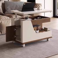 Table basse moderne en panneaux de bois, extensible et mobile avec fonction chariot élévateur, table d'appoint de canapé pour salon, mobilier de maison