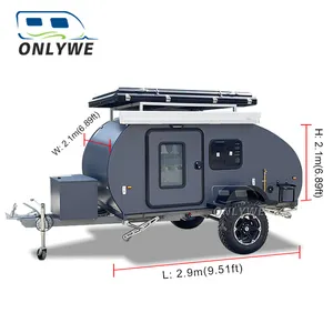 ONLYWE Small Teardrop Camping Trailer Australian Standard Mini Teardrop Camper Caravan For Sale