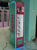 Distributeurs automatiques compacts exportés à l'étranger, unités automatiques sans personnel en libre-service, écran LCD acceptant les pièces et les cartes