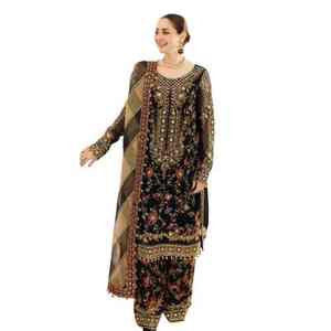 Collection de Salwar Patiyala de style Bollywood pour femmes, Kurta Lehenga en Georgette brodée, pour les fêtes pakistanaises - Product Image 1