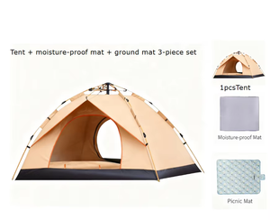 Attrezzatura da <span class=keywords><strong>campeggio</strong></span> luce in tela pieghevole automatica tenda Pop-up per 2 persone tenda da <span class=keywords><strong>campeggio</strong></span> all'aperto impermeabile per il <span class=keywords><strong>campeggio</strong></span> - Product Image 4