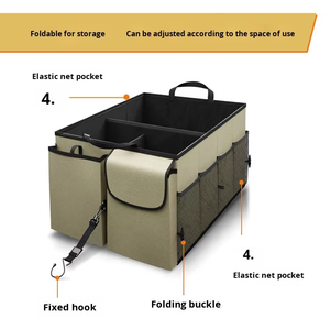 Organizador <span class=keywords><strong>de</strong></span> Maletero <span class=keywords><strong>de</strong></span> Coche Ecológico y Resistente, Caja <span class=keywords><strong>de</strong></span> Almacenamiento <span class=keywords><strong>de</strong></span> Gran Capacidad con Múltiples Compartimentos para Auto, Camioneta y SUV - Product Image 4